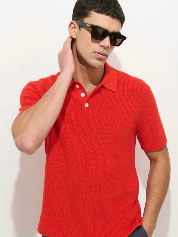 Eastwood Polo In Cotton Linen made by Alex Mill