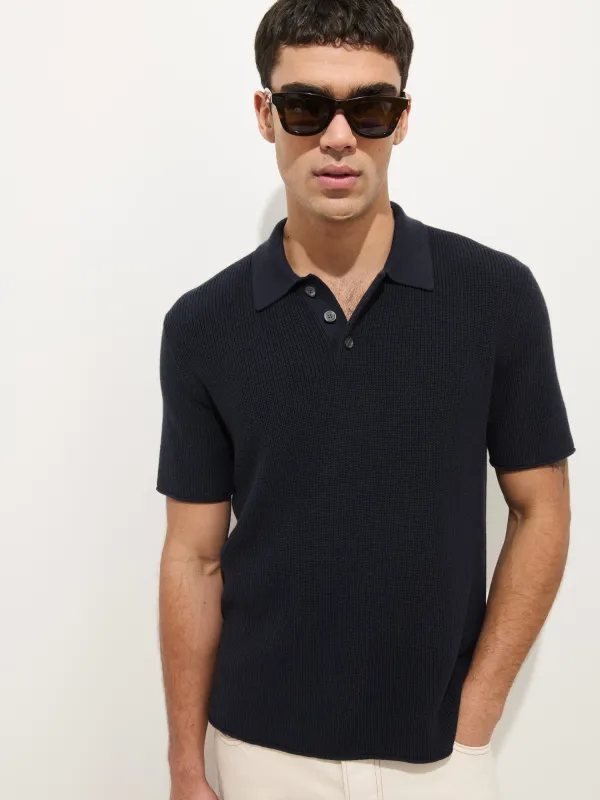 Eastwood Polo In Cotton Linen made by Alex Mill