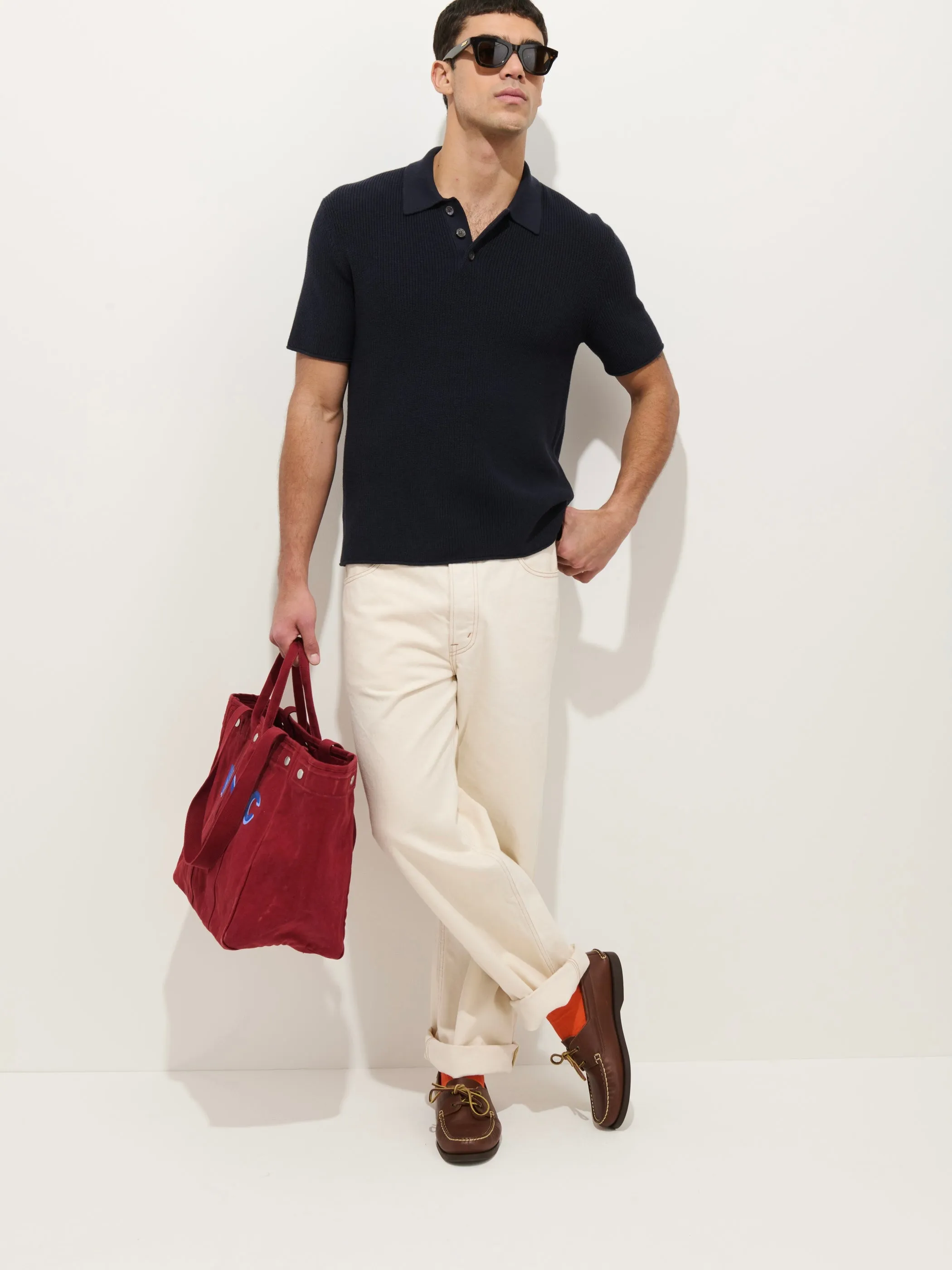 Eastwood Polo In Cotton Linen sold by Alex Mill product image thumbnail 3