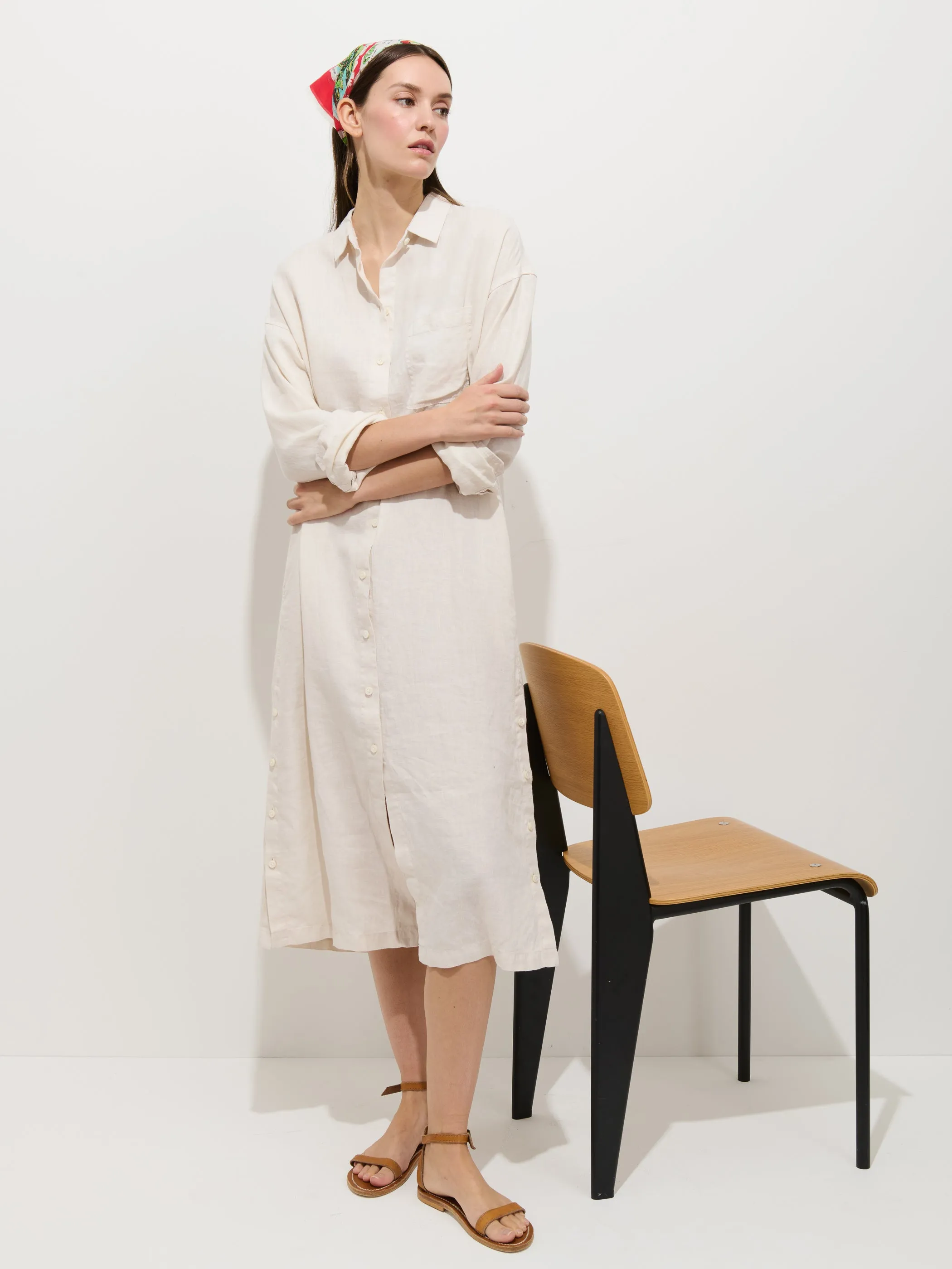 Kerry Dress In Linen sold by Alex Mill product image thumbnail 5