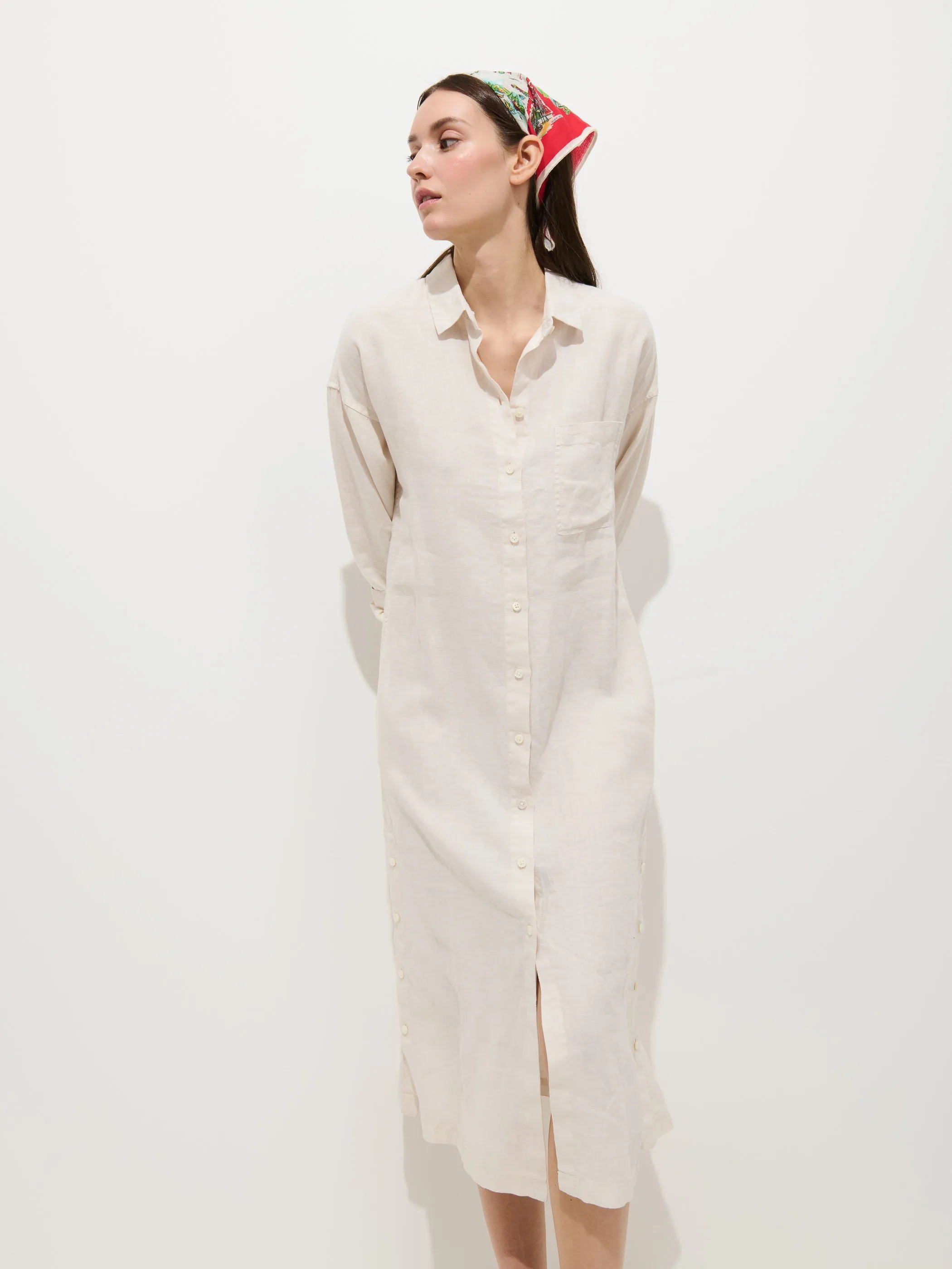 Kerry Dress In Linen sold by Alex Mill