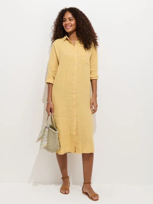 Kerry Dress In Linen made by Alex Mill