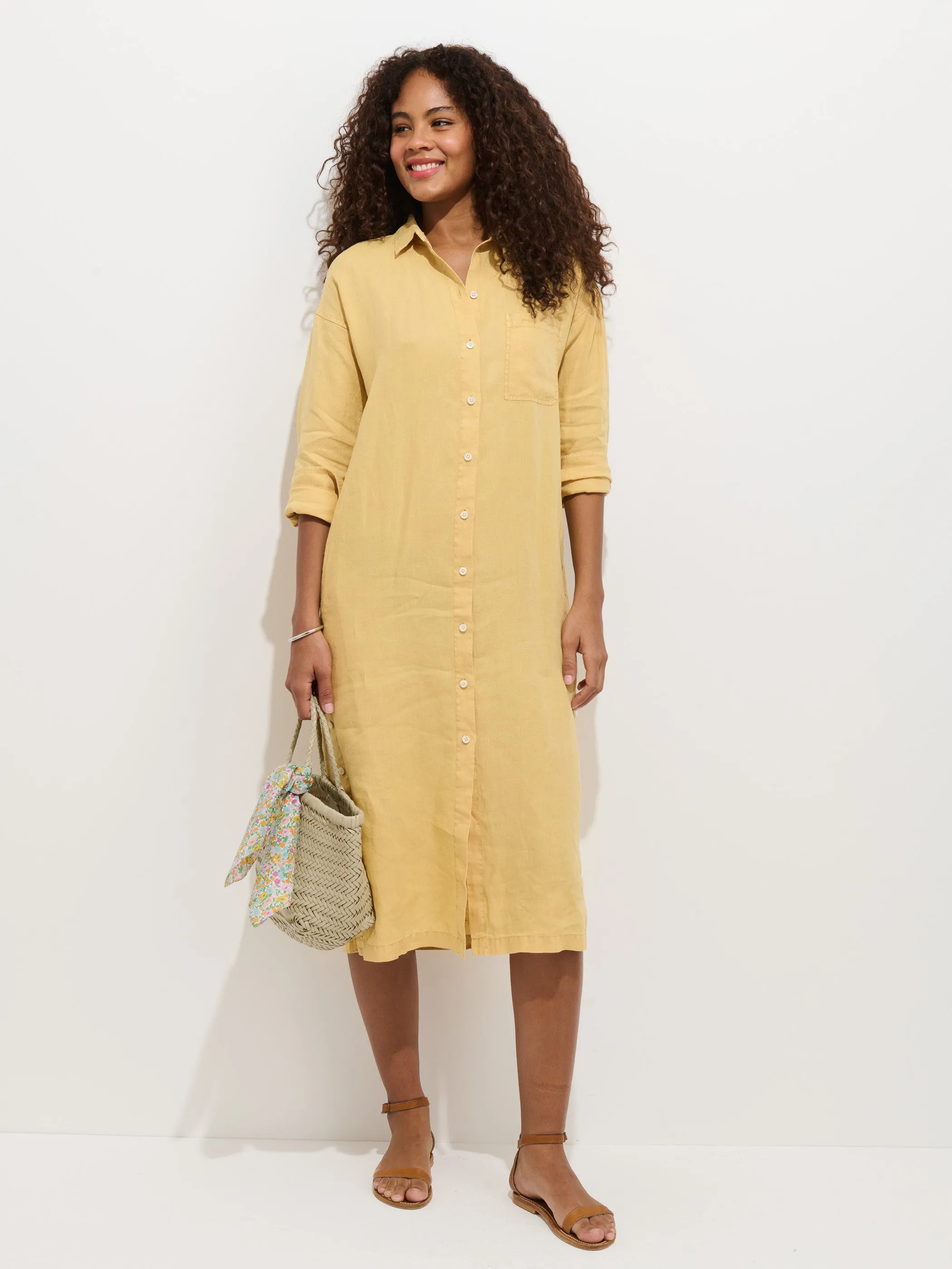 Kerry Dress In Linen sold by Alex Mill