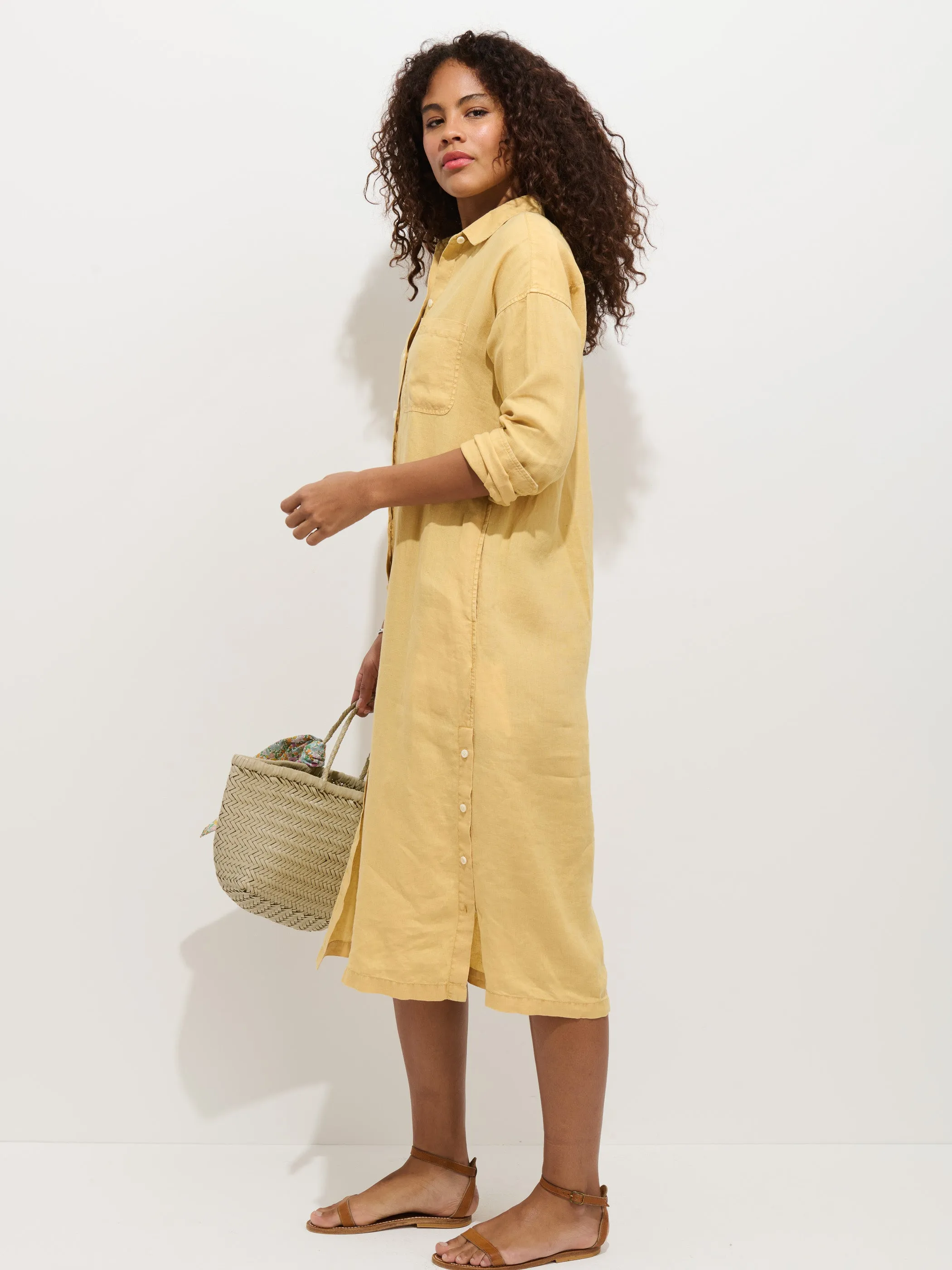 Kerry Dress In Linen sold by Alex Mill product image thumbnail 4