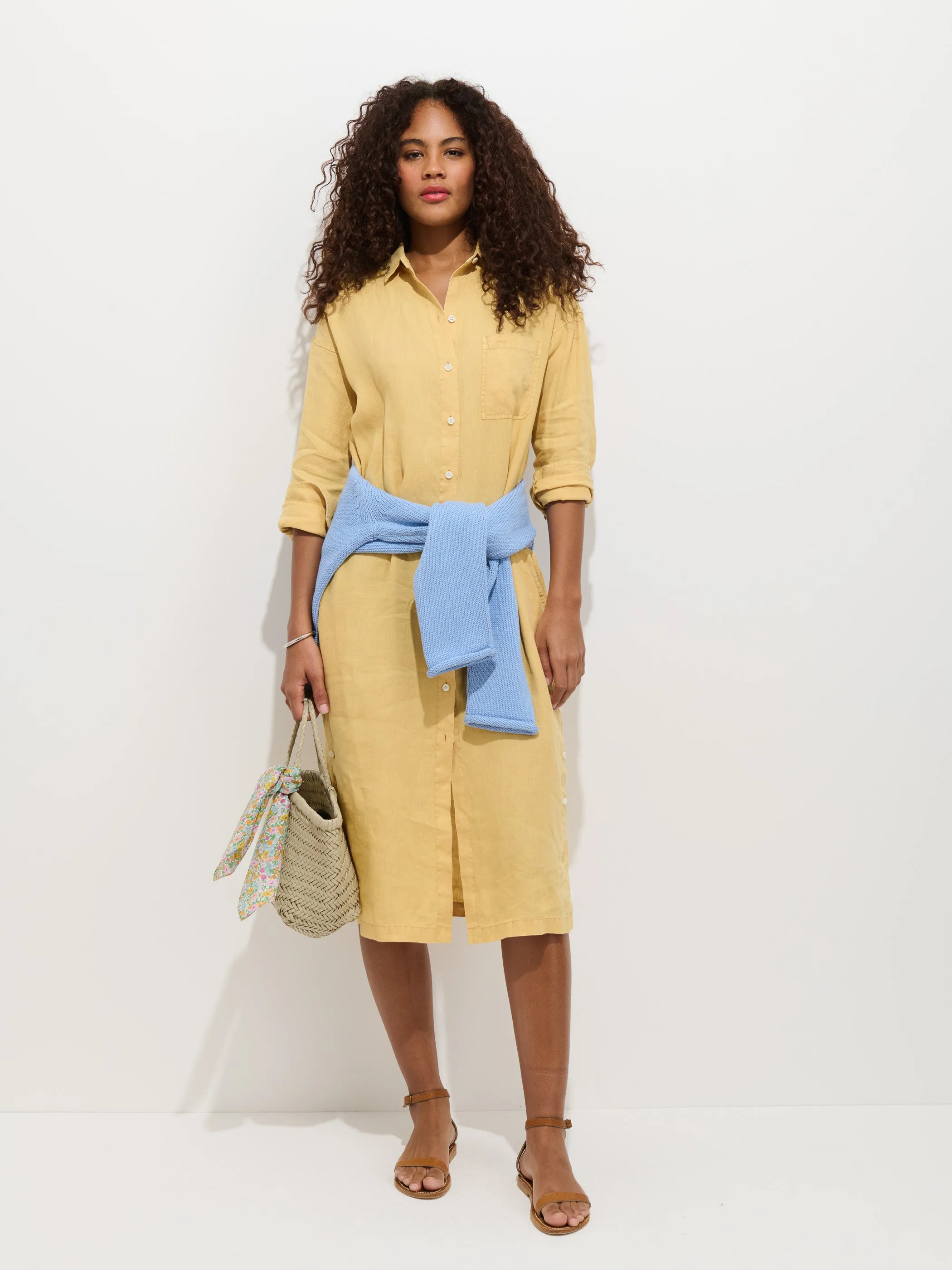 Kerry Dress In Linen sold by Alex Mill product image thumbnail 3