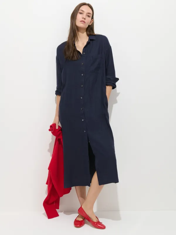 Kerry Dress In Linen made by Alex Mill