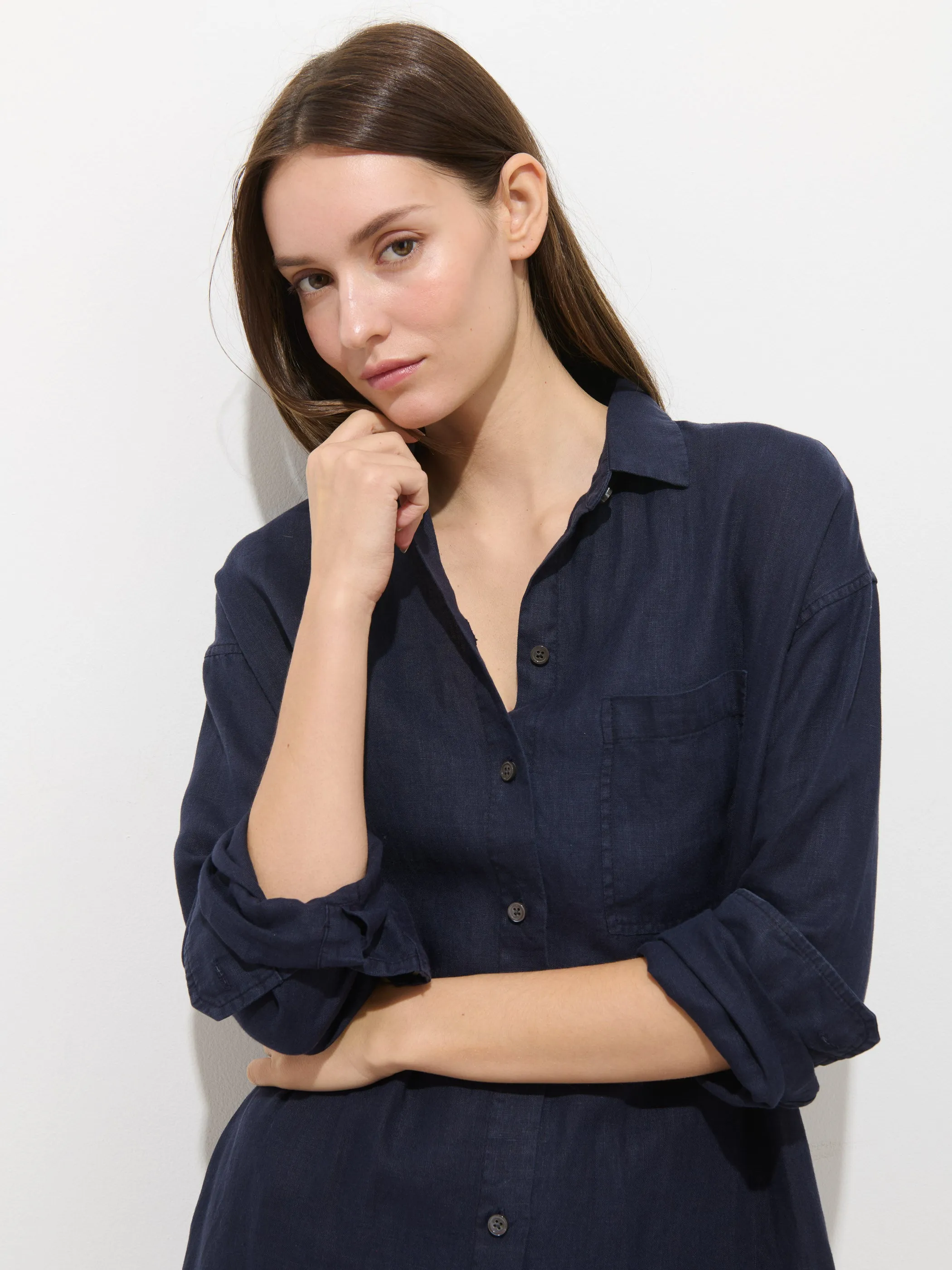 Kerry Dress In Linen sold by Alex Mill product image thumbnail 4