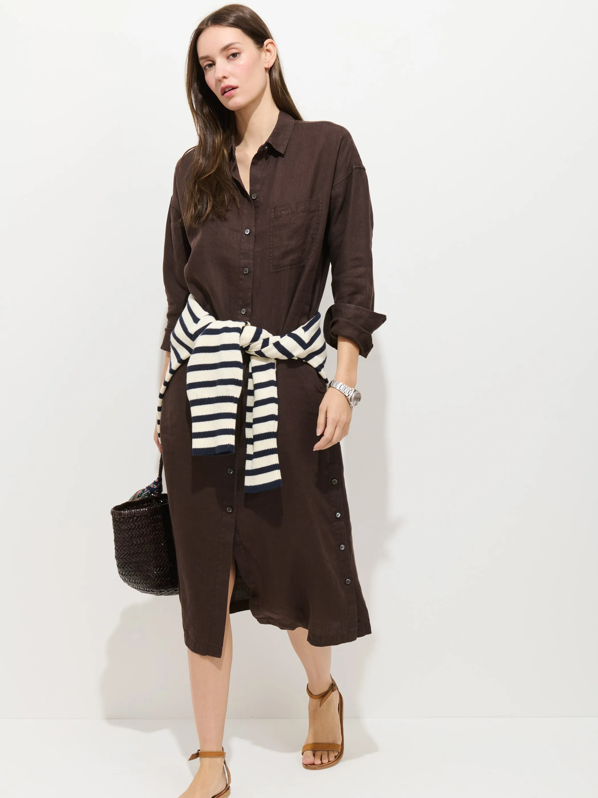 Kerry Dress In Linen sold by Alex Mill product image thumbnail 3