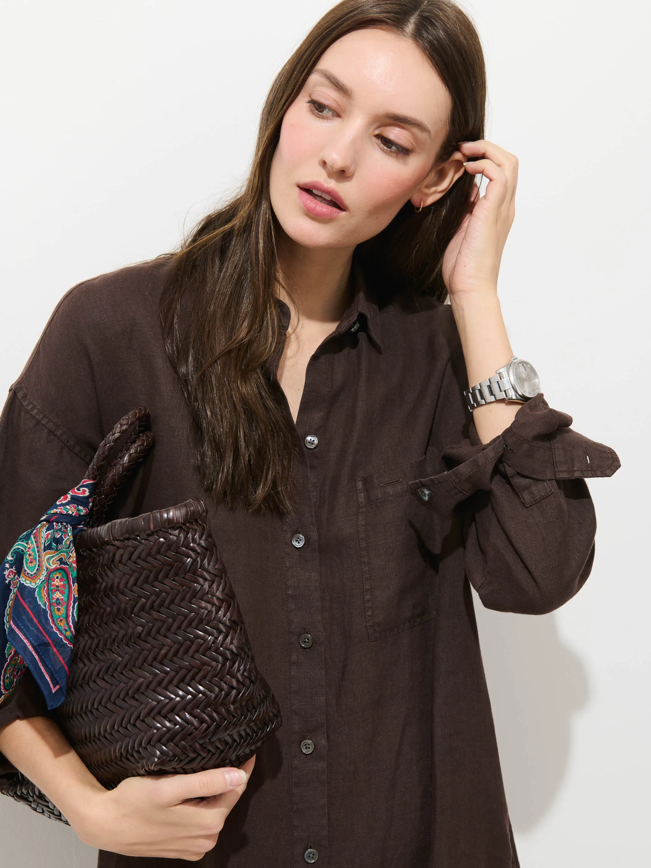 Kerry Dress In Linen sold by Alex Mill product image thumbnail 4