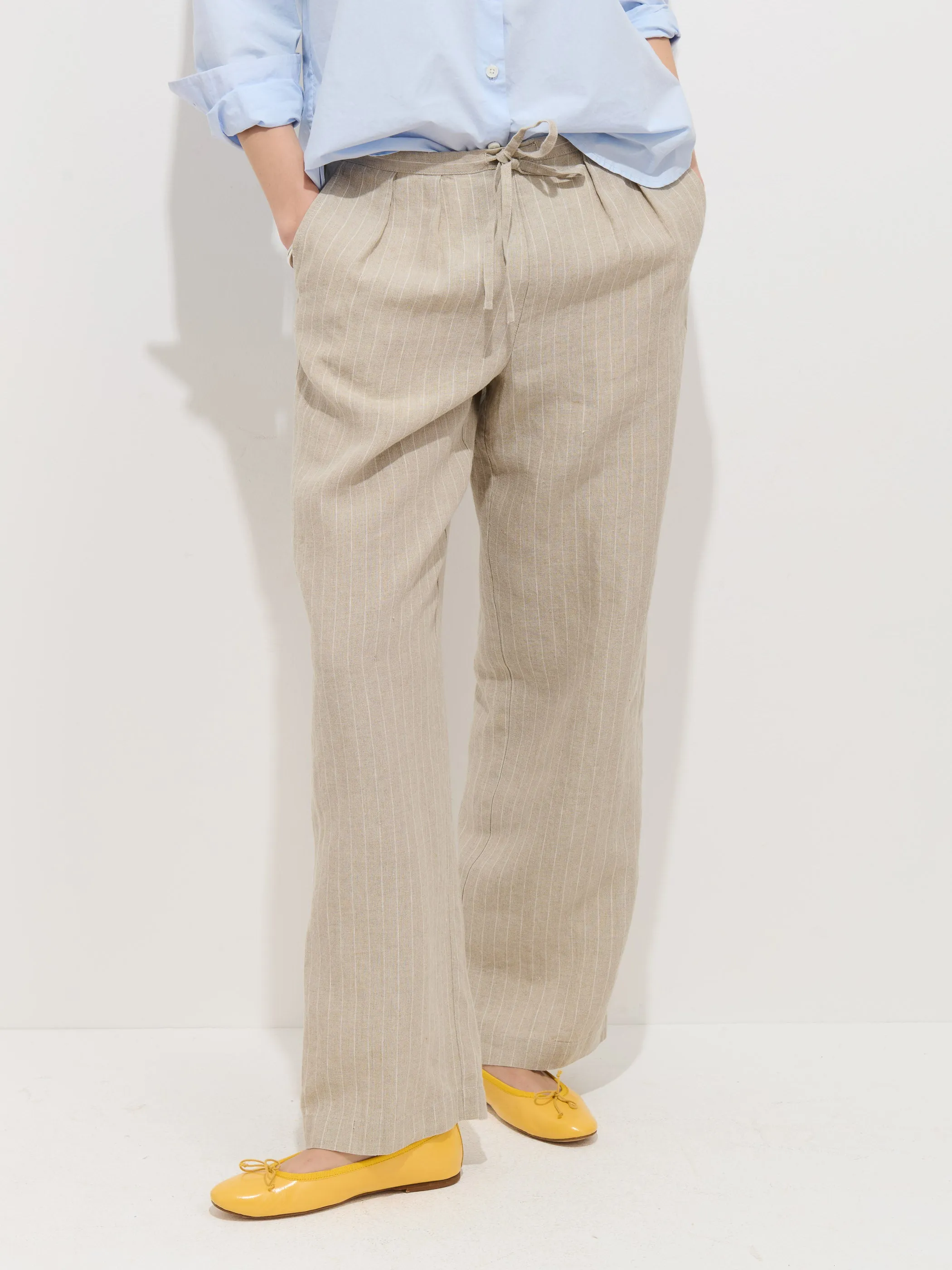 Hudson Pinstripe Pant In Linen sold by Alex Mill product image thumbnail 4