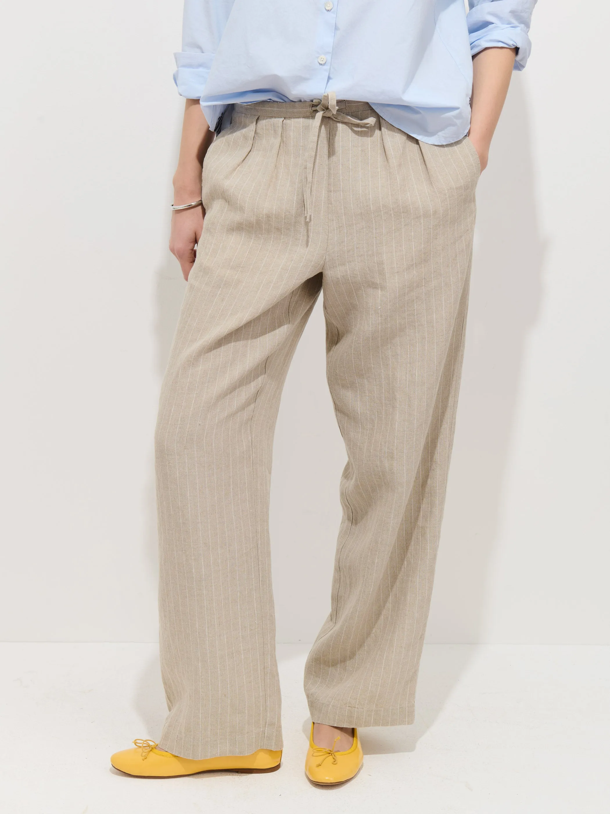 Hudson Pinstripe Pant In Linen sold by Alex Mill product image thumbnail 5