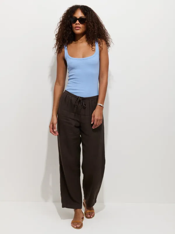 Hudson Pant In Linen made by Alex Mill