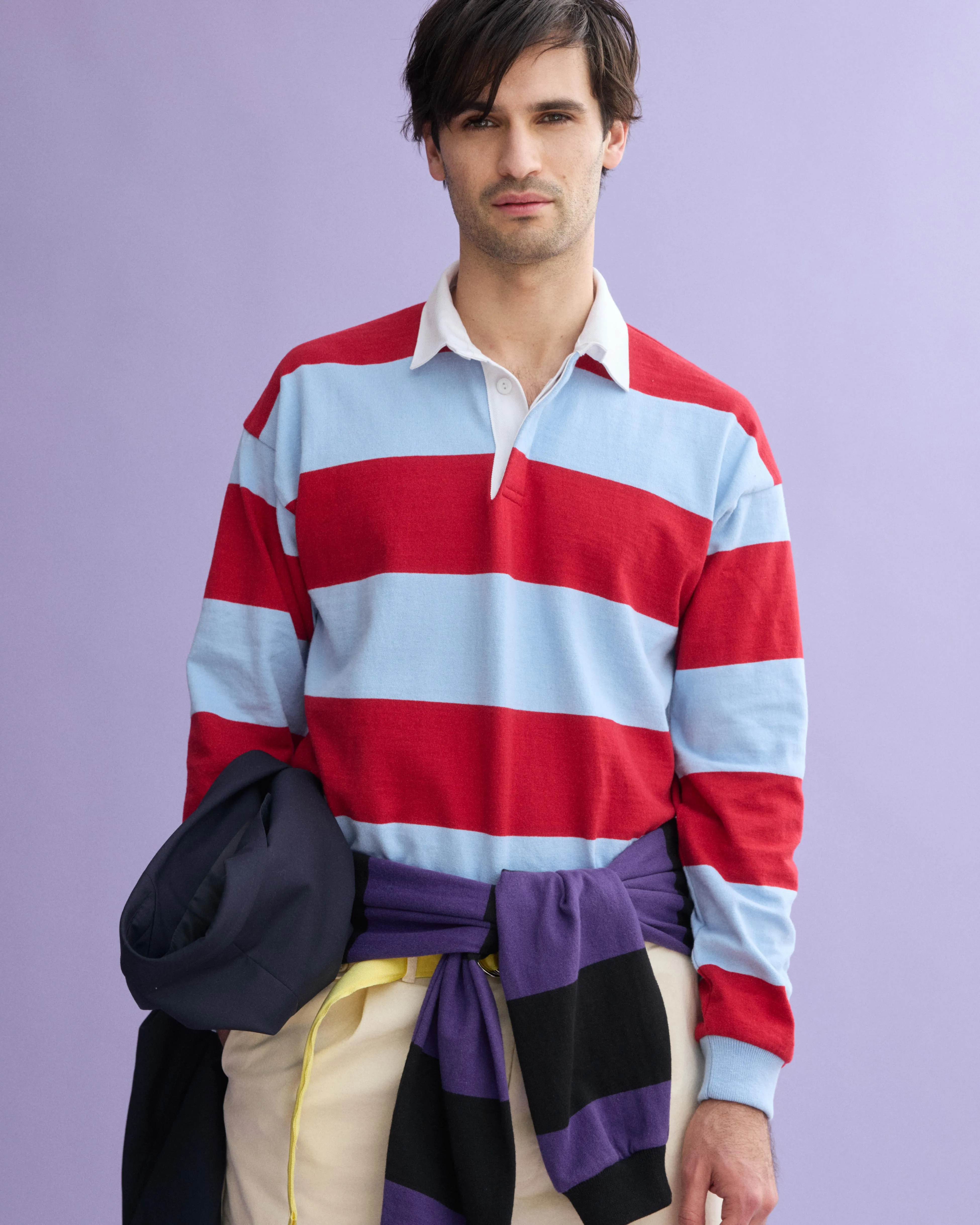 J.Press x Alex Mill Rugby Striped Shirt In Cotton sold by Alex Mill