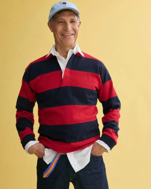 J.Press x Alex Mill Rugby Striped Shirt In Cotton made by Alex Mill