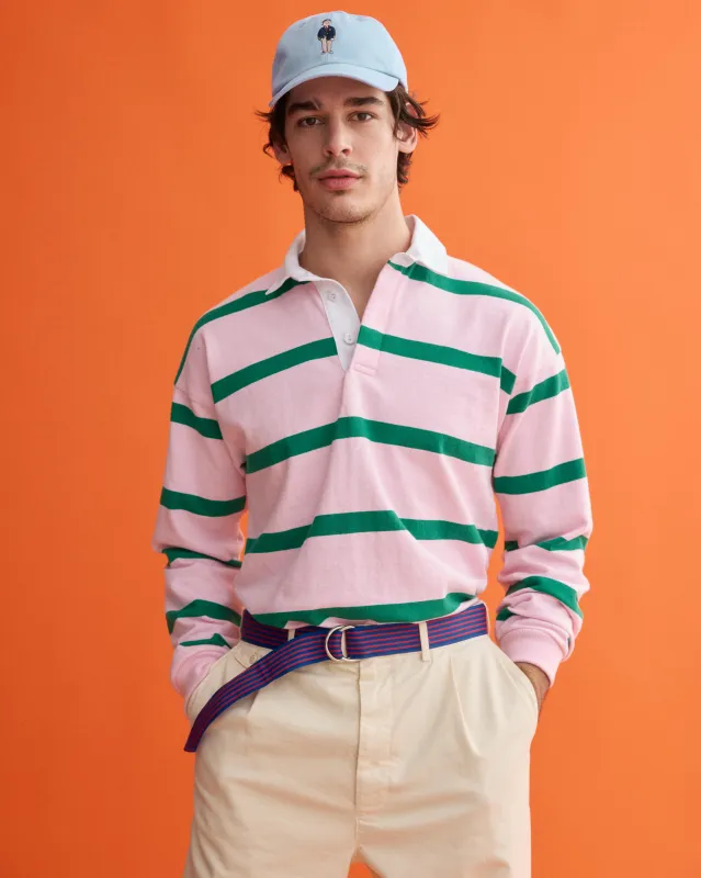 J.Press x Alex Mill Rugby Striped Shirt In Cotton made by Alex Mill