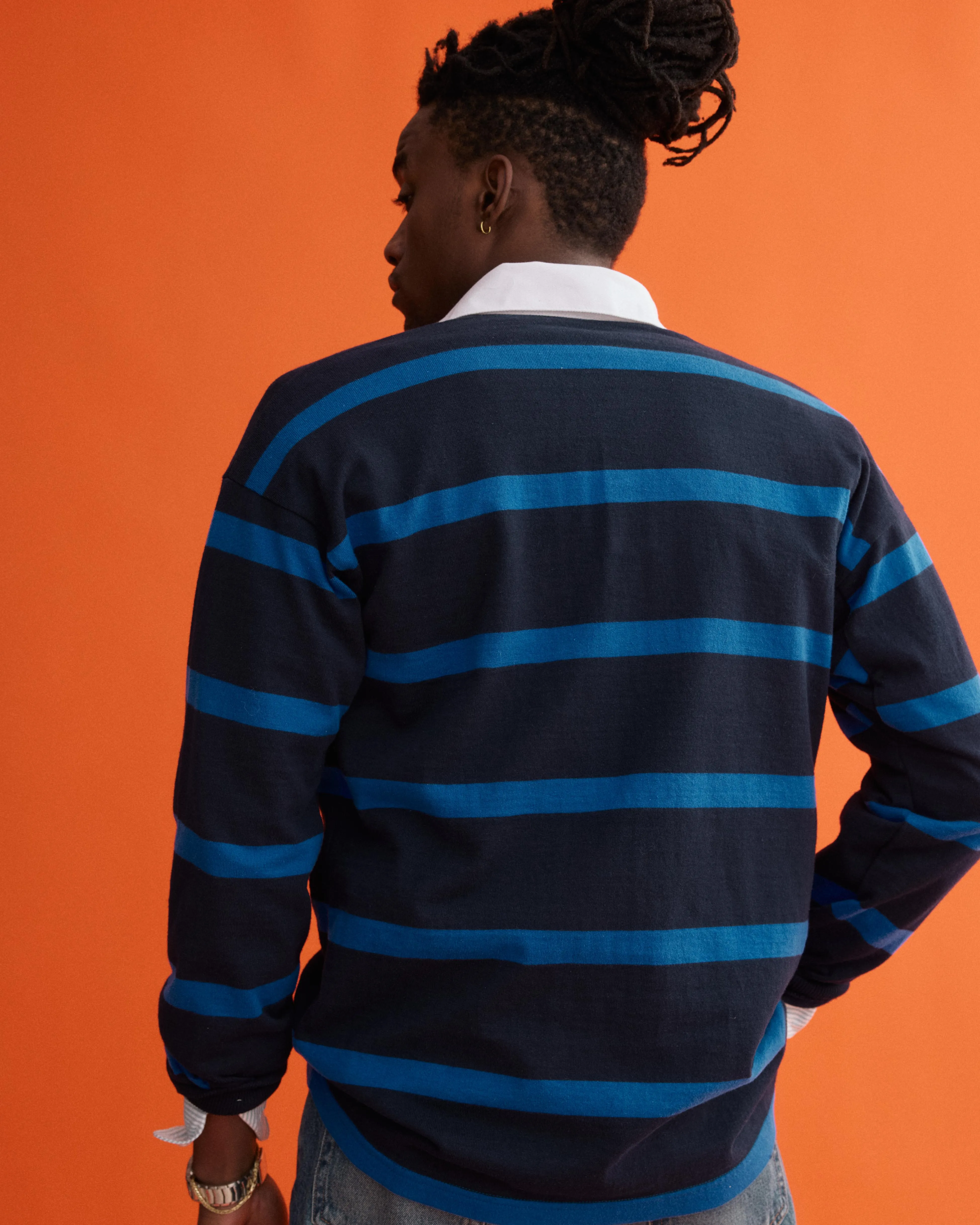 J.Press x Alex Mill Rugby Striped Shirt In Cotton sold by Alex Mill product image thumbnail 5