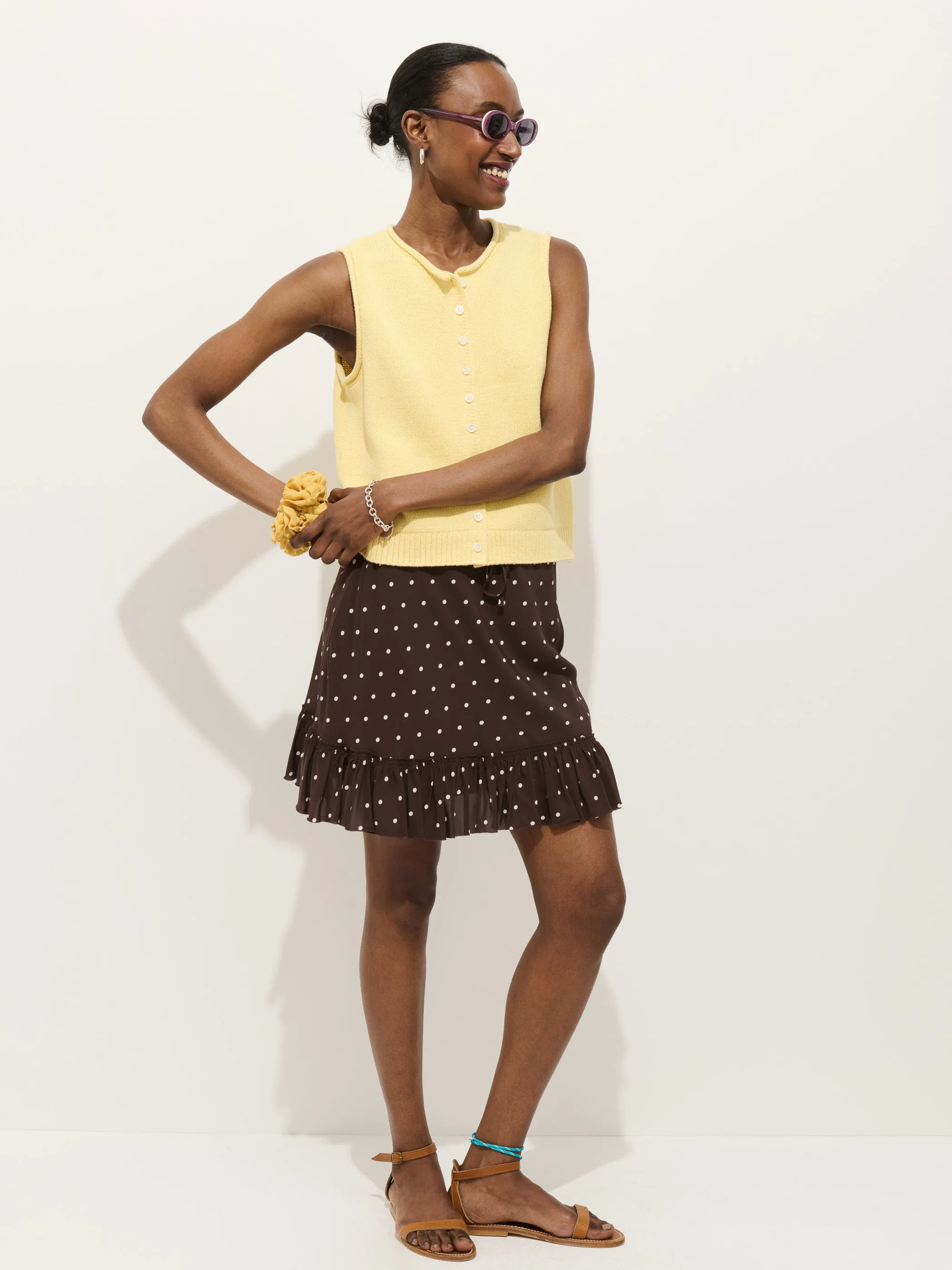 Flora Skirt In Polka Dot sold by Alex Mill product image thumbnail 3