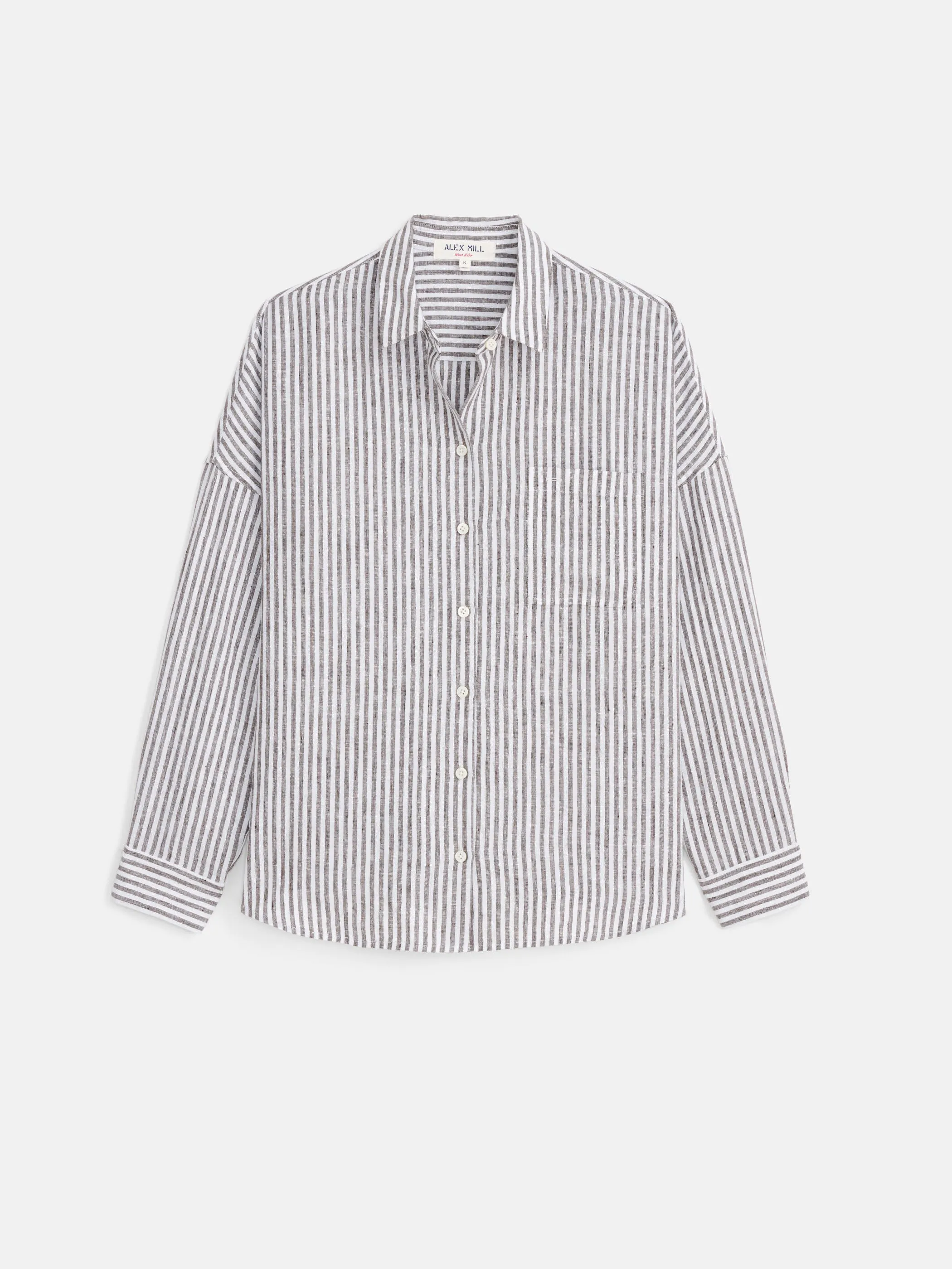 Jo Striped Shirt In Linen sold by Alex Mill product image thumbnail 2