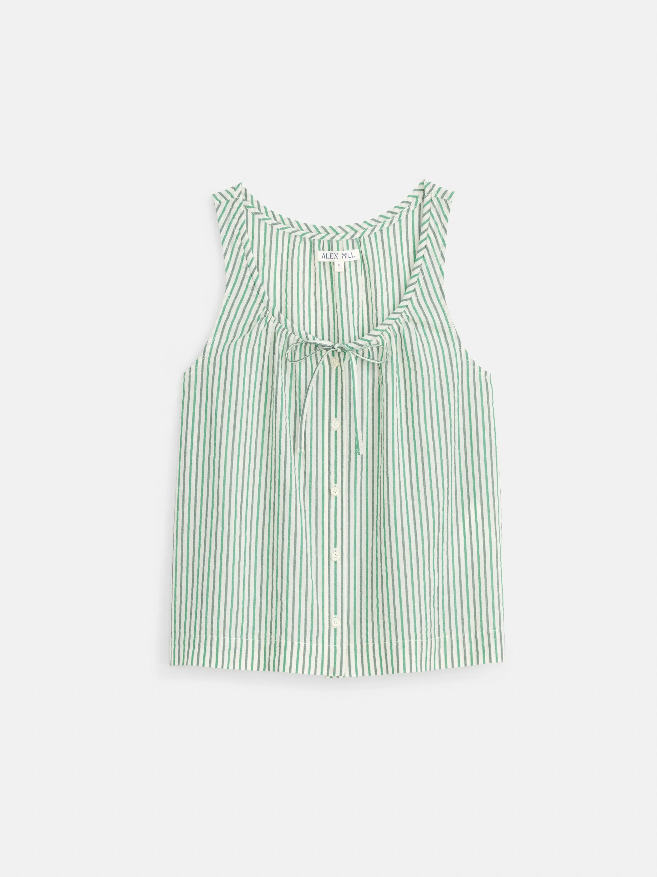 Sidney Stripe Top In Seersucker sold by Alex Mill product image thumbnail 2