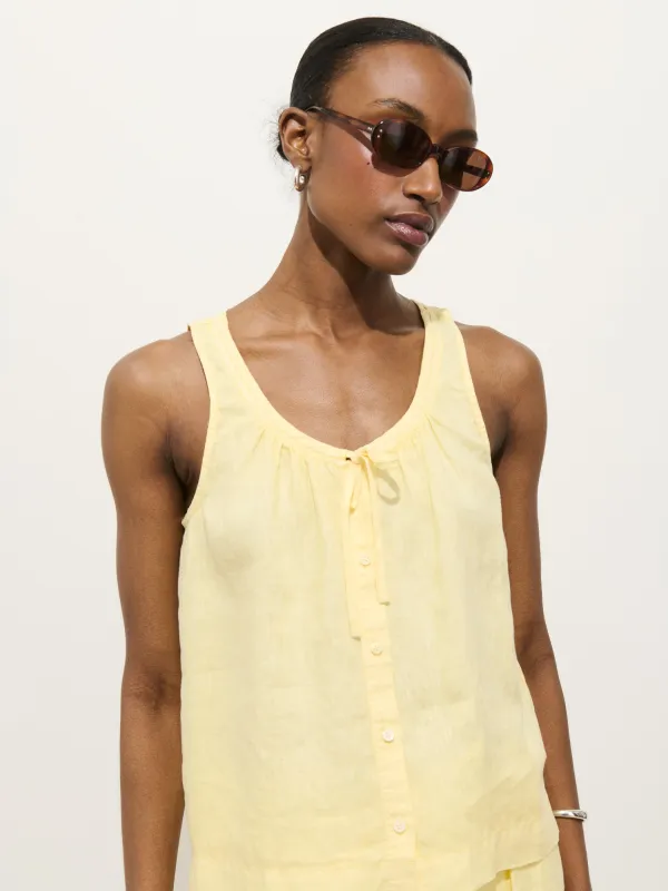 Sydney Top In Linen made by Alex Mill