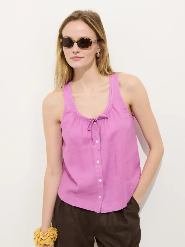 Sidney Top In Linen made by Alex Mill