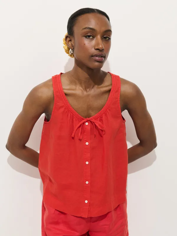 Sydney Top In Linen made by Alex Mill