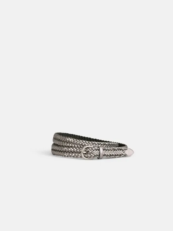 Dragon Diffusion Woven Leather Belt made by Alex Mill