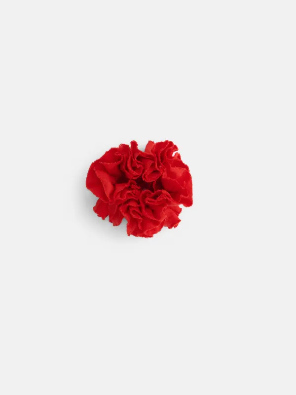 Frisée Hair Scrunchie In Linen made by Alex Mill