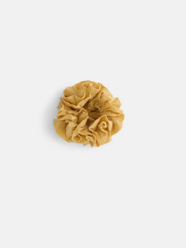 Frisée Hair Scrunchie In Linen made by Alex Mill