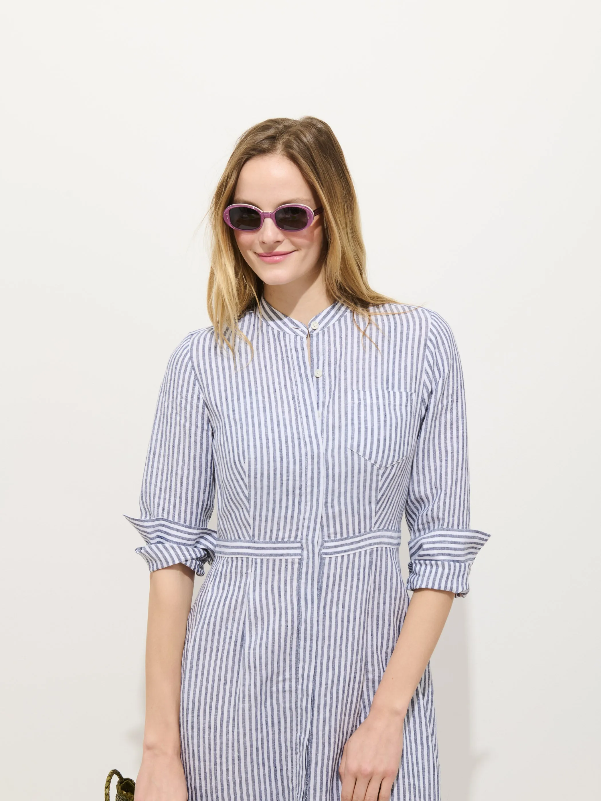 Isabella Striped Dress In Linen sold by Alex Mill product image thumbnail 3