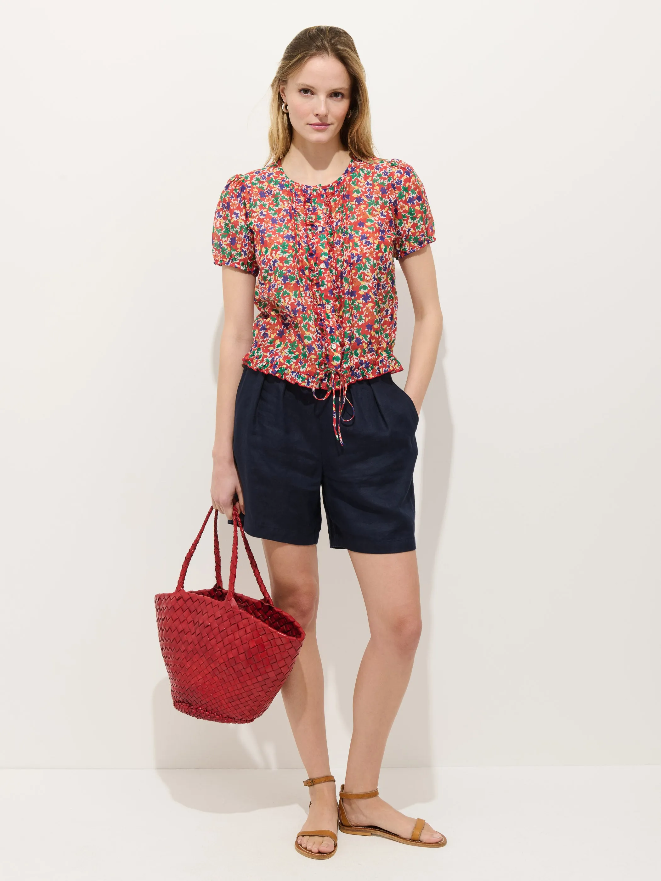 Brittany Floral Top In Cotton Silk sold by Alex Mill product image thumbnail 3