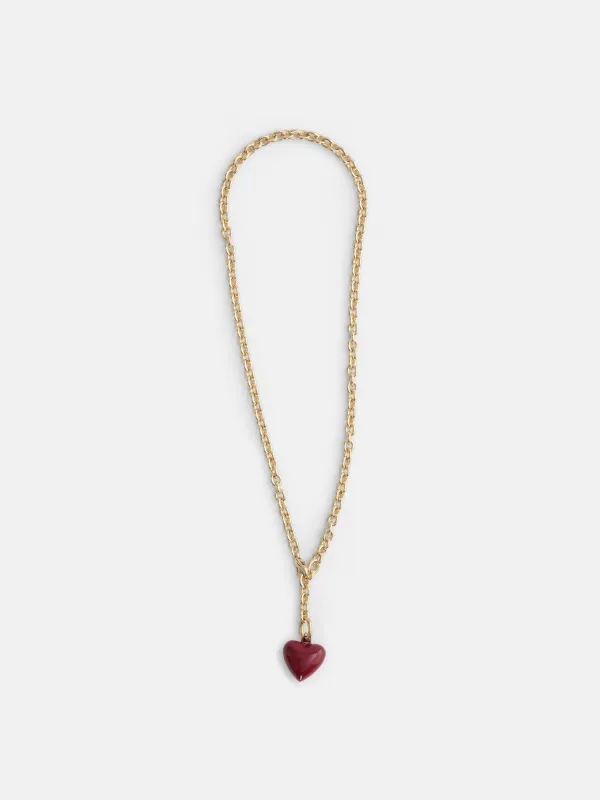 Roxanne Assoulin Mini Puffy Heart Necklace made by Alex Mill