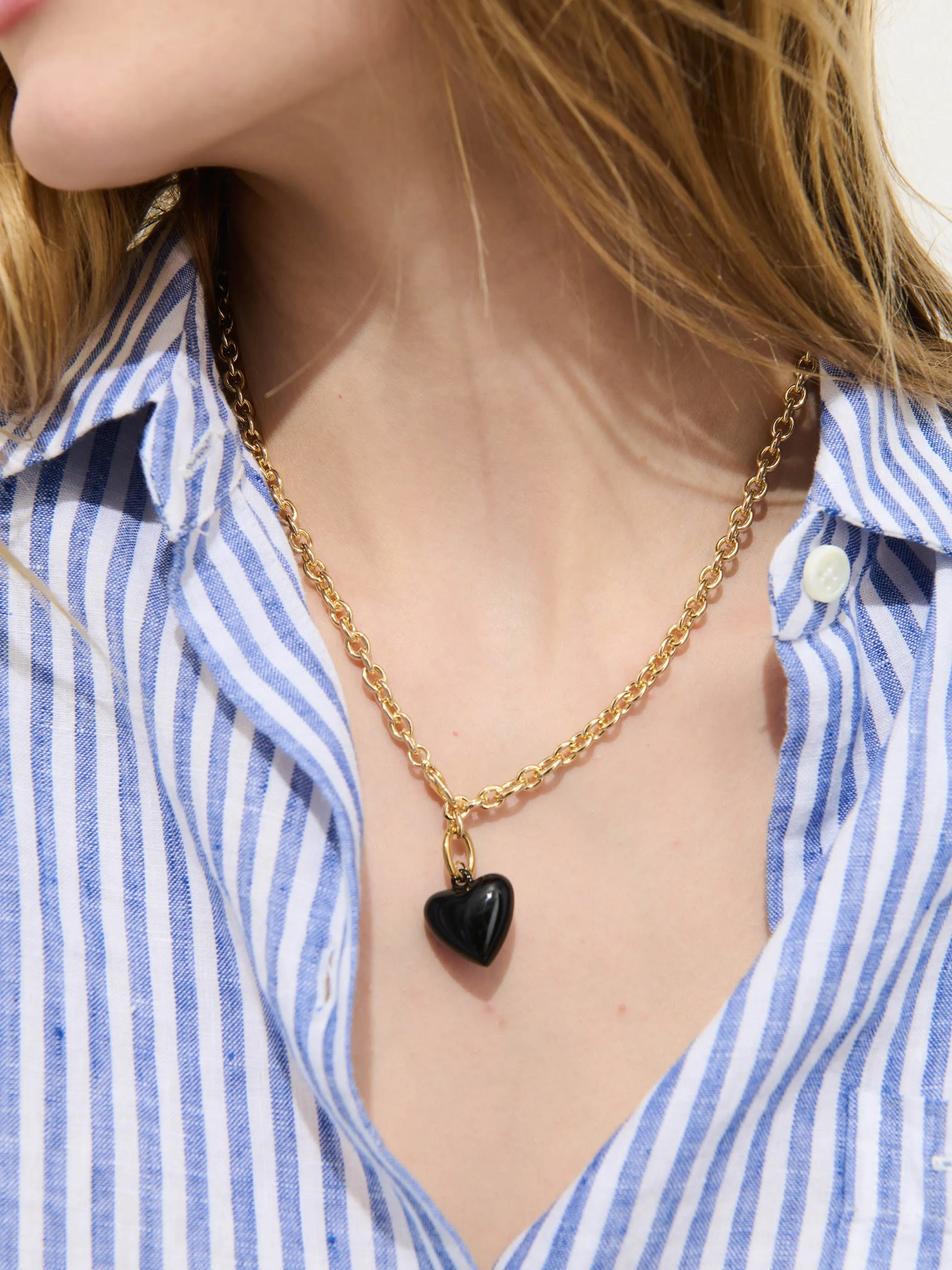 Roxanne Assoulin Mini Puffy Heart Necklace sold by Alex Mill product image thumbnail 3