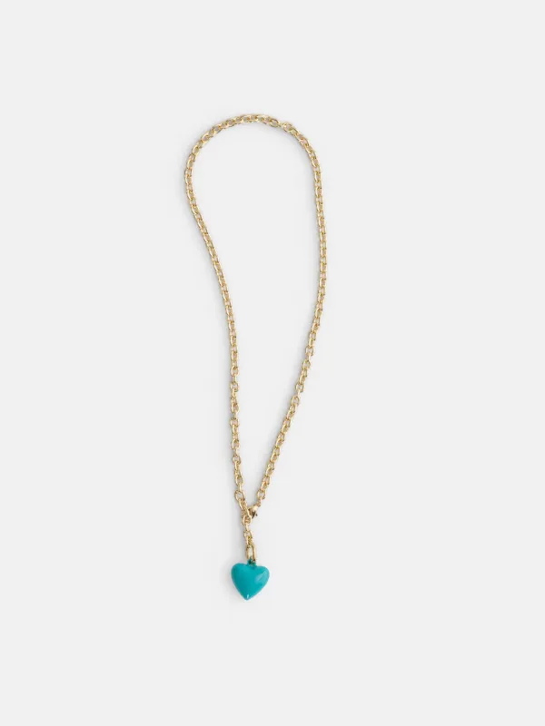 Roxanne Assoulin Mini Puffy Heart Necklace made by Alex Mill