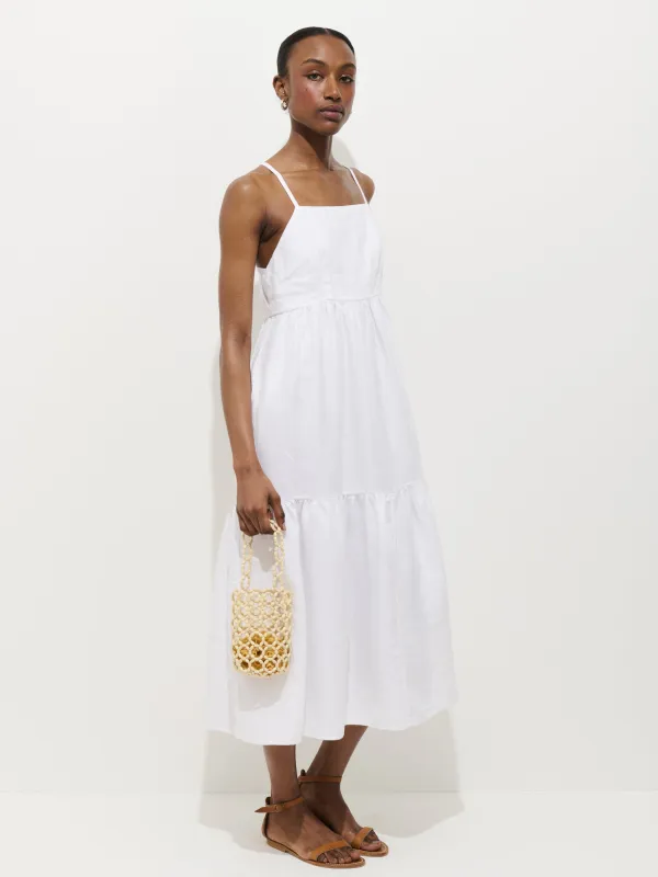 Clara Dress In Linen made by Alex Mill
