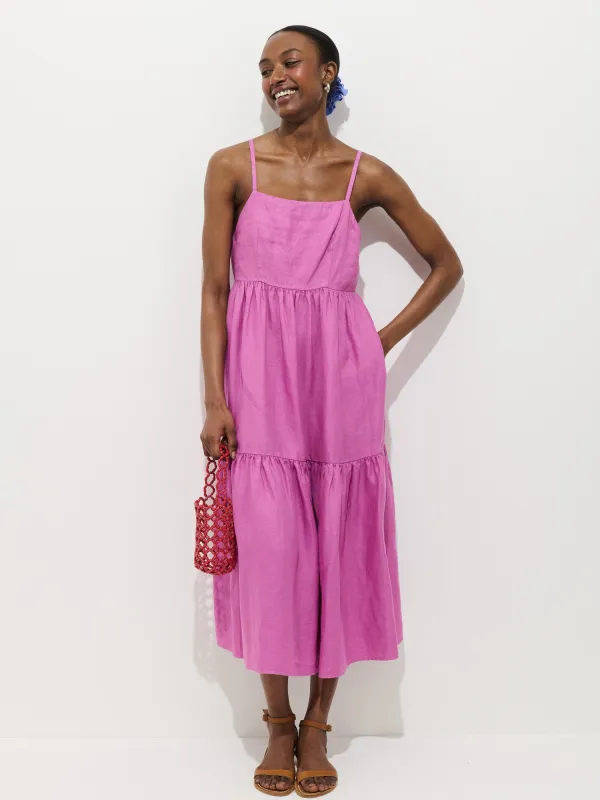 Clara Dress In Linen made by Alex Mill