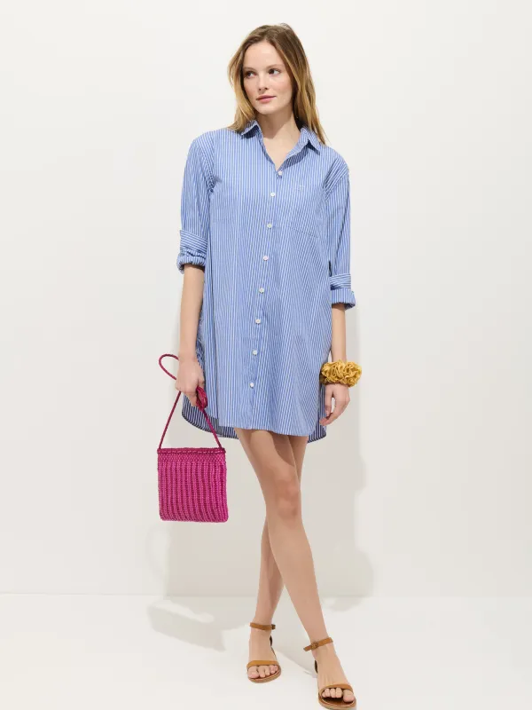 Florence Striped Shirt Dress In Poplin made by Alex Mill
