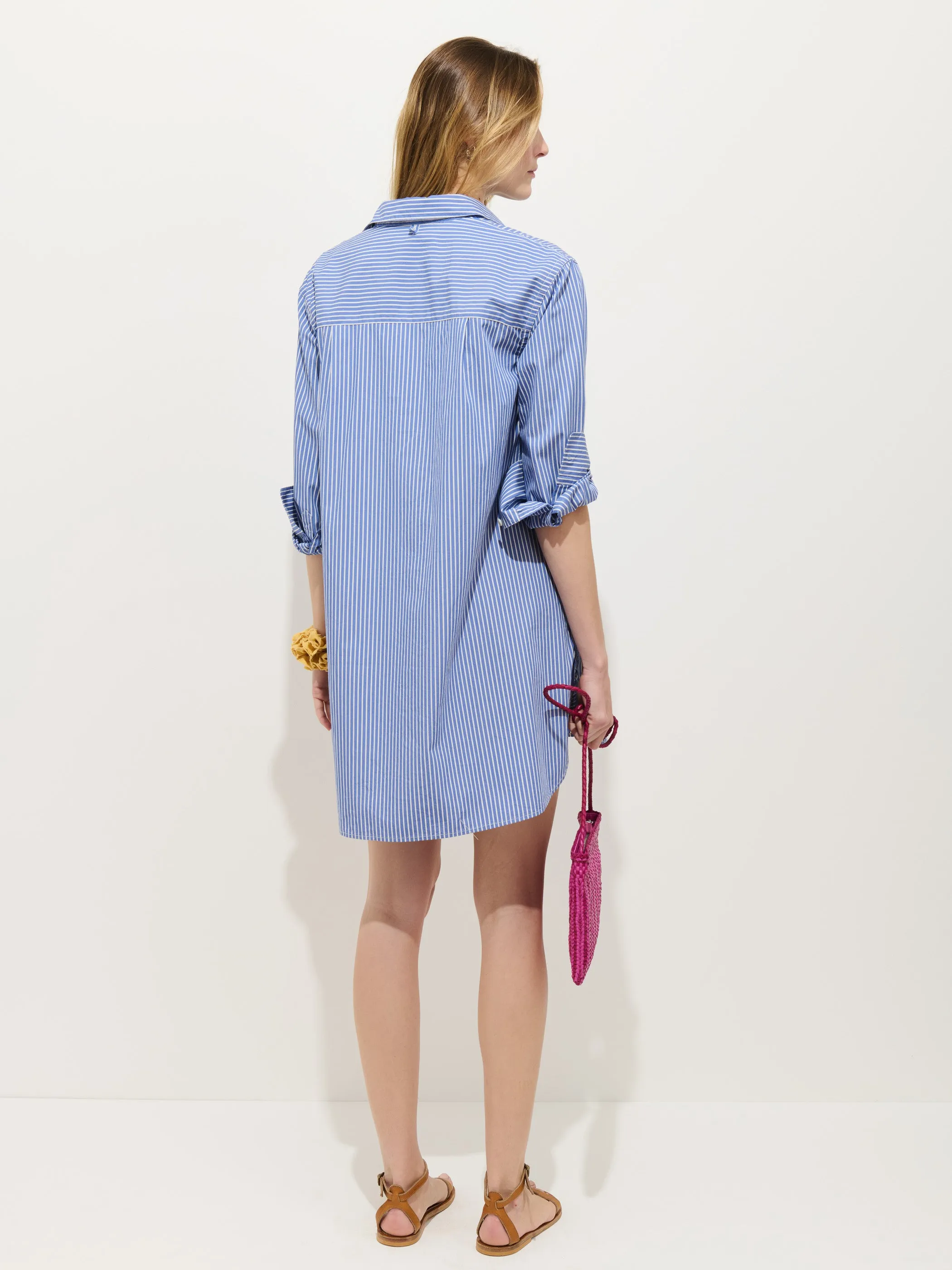 Florence Striped Shirt Dress In Poplin sold by Alex Mill product image thumbnail 4