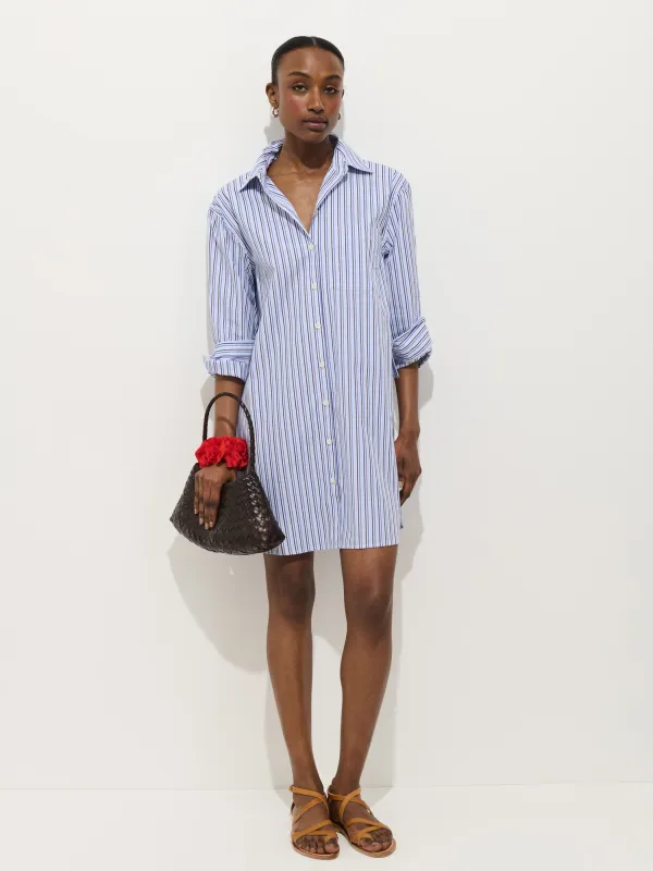 Florence Striped Shirt Dress In Poplin made by Alex Mill