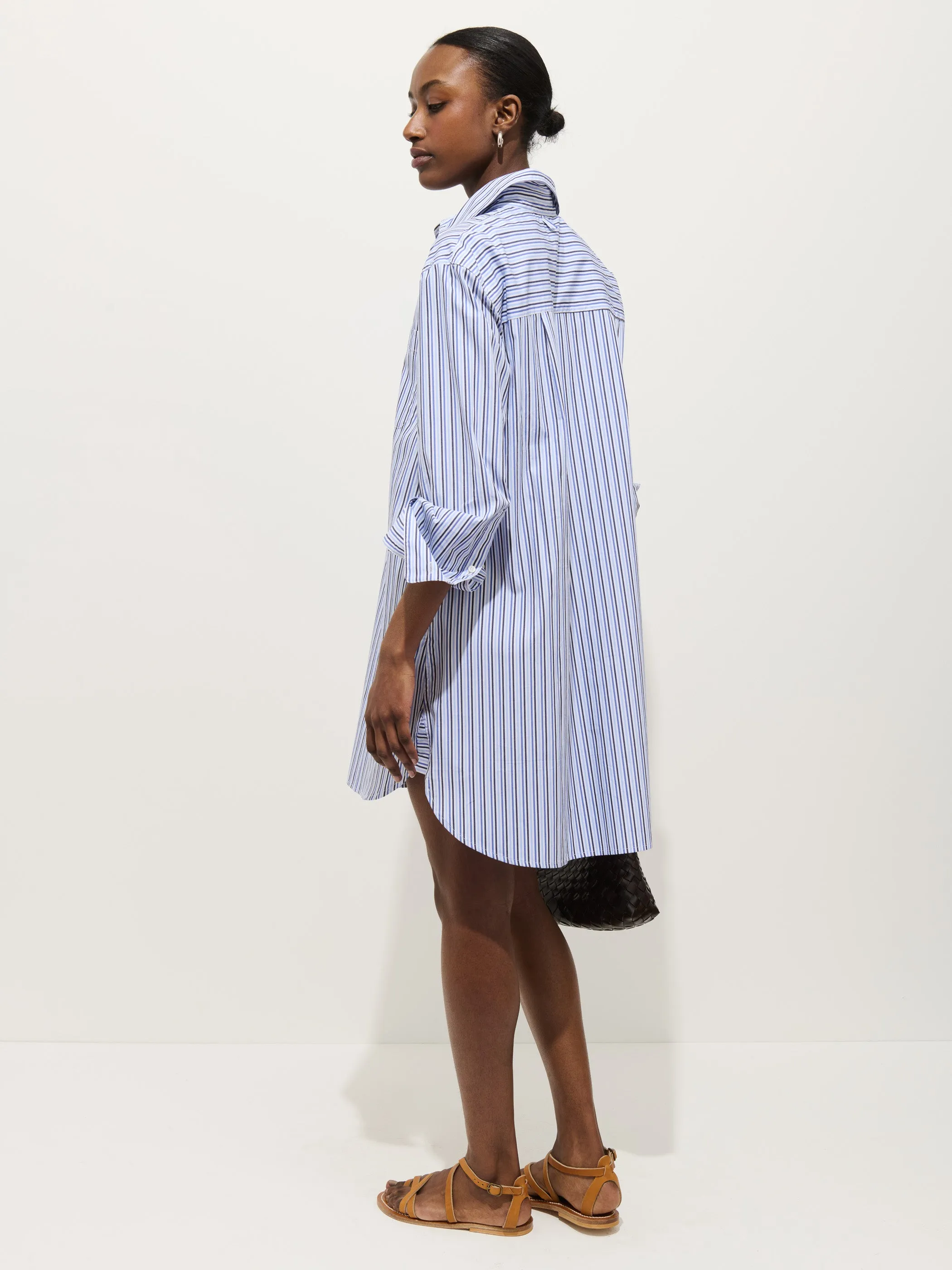 Florence Striped Shirt Dress In Poplin sold by Alex Mill product image thumbnail 4
