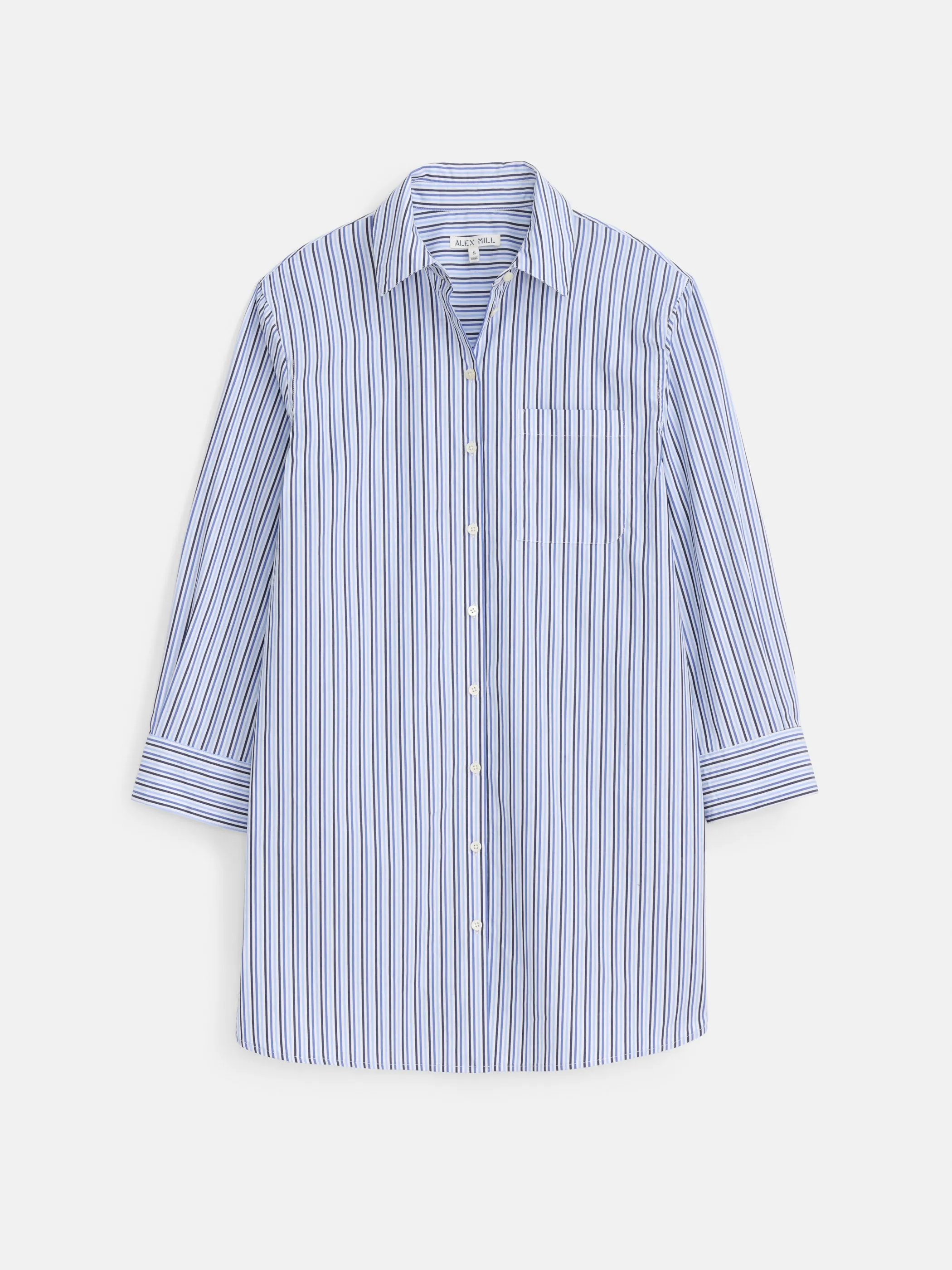 Florence Striped Shirt Dress In Poplin sold by Alex Mill product image thumbnail 2