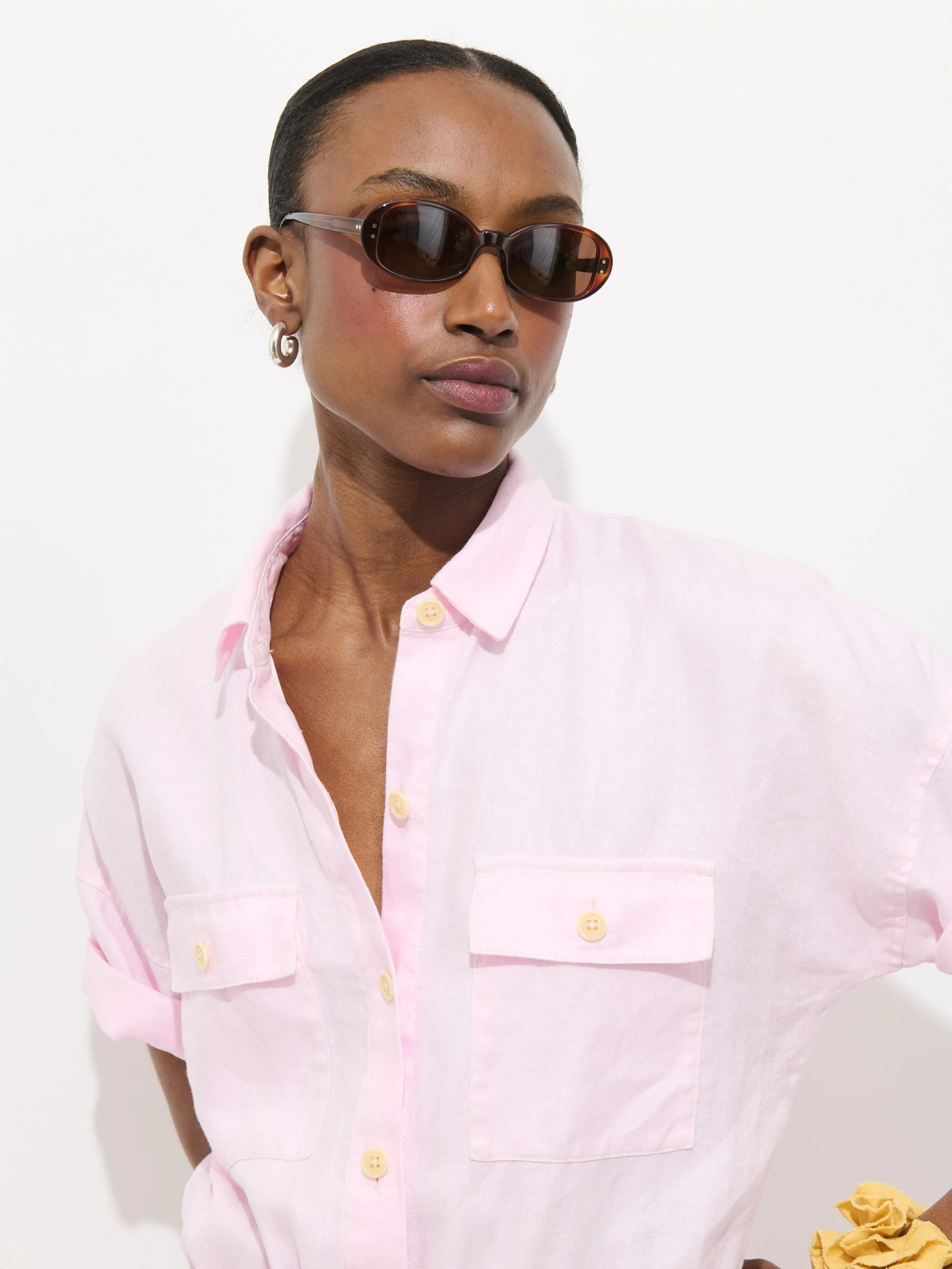 Delancey Short Sleeve Jumpsuit In Linen sold by Alex Mill product image thumbnail 3