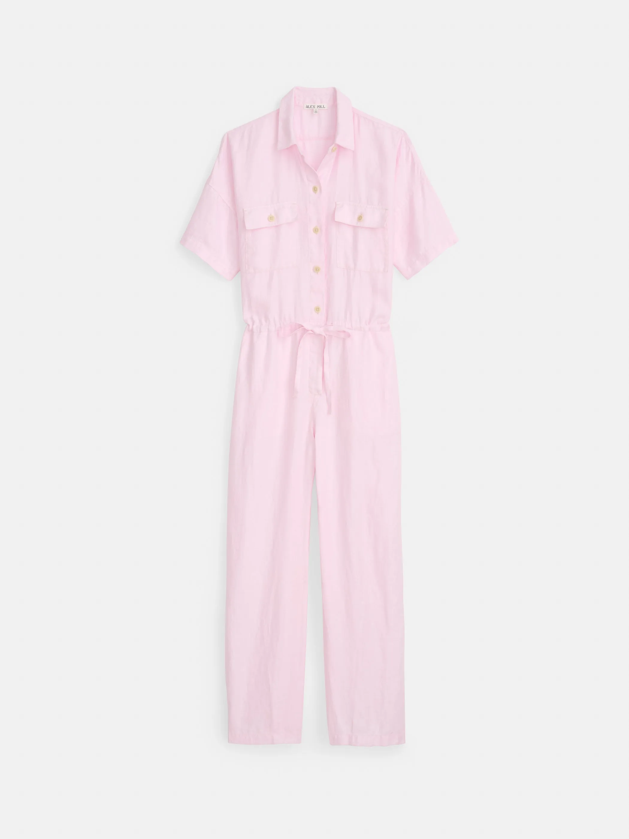 Delancey Short Sleeve Jumpsuit In Linen sold by Alex Mill product image thumbnail 2