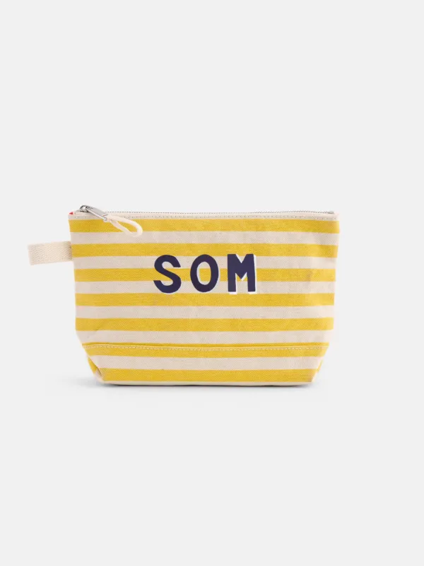 The Painted Perfect Striped Canvas Pouch made by Alex Mill
