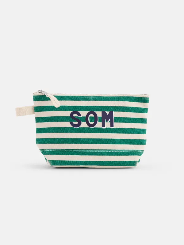 The Painted Perfect Striped Canvas Pouch made by Alex Mill