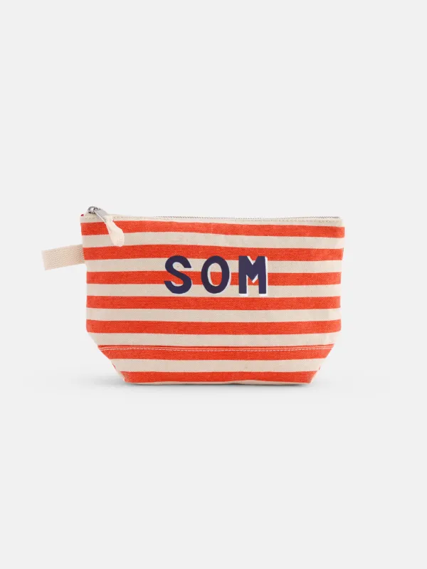 The Painted Perfect Striped Canvas Pouch made by Alex Mill