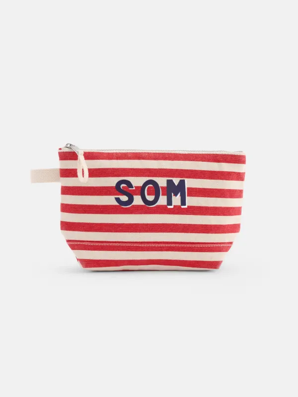 The Painted Perfect Striped Canvas Pouch made by Alex Mill