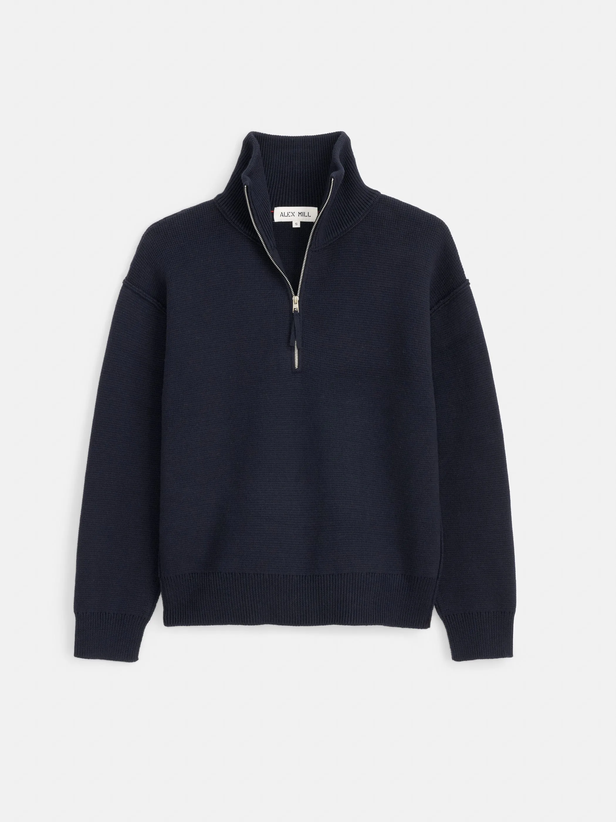Daphne Half-Zip Sweater in Cotton Cashmere sold by Alex Mill product image thumbnail 2