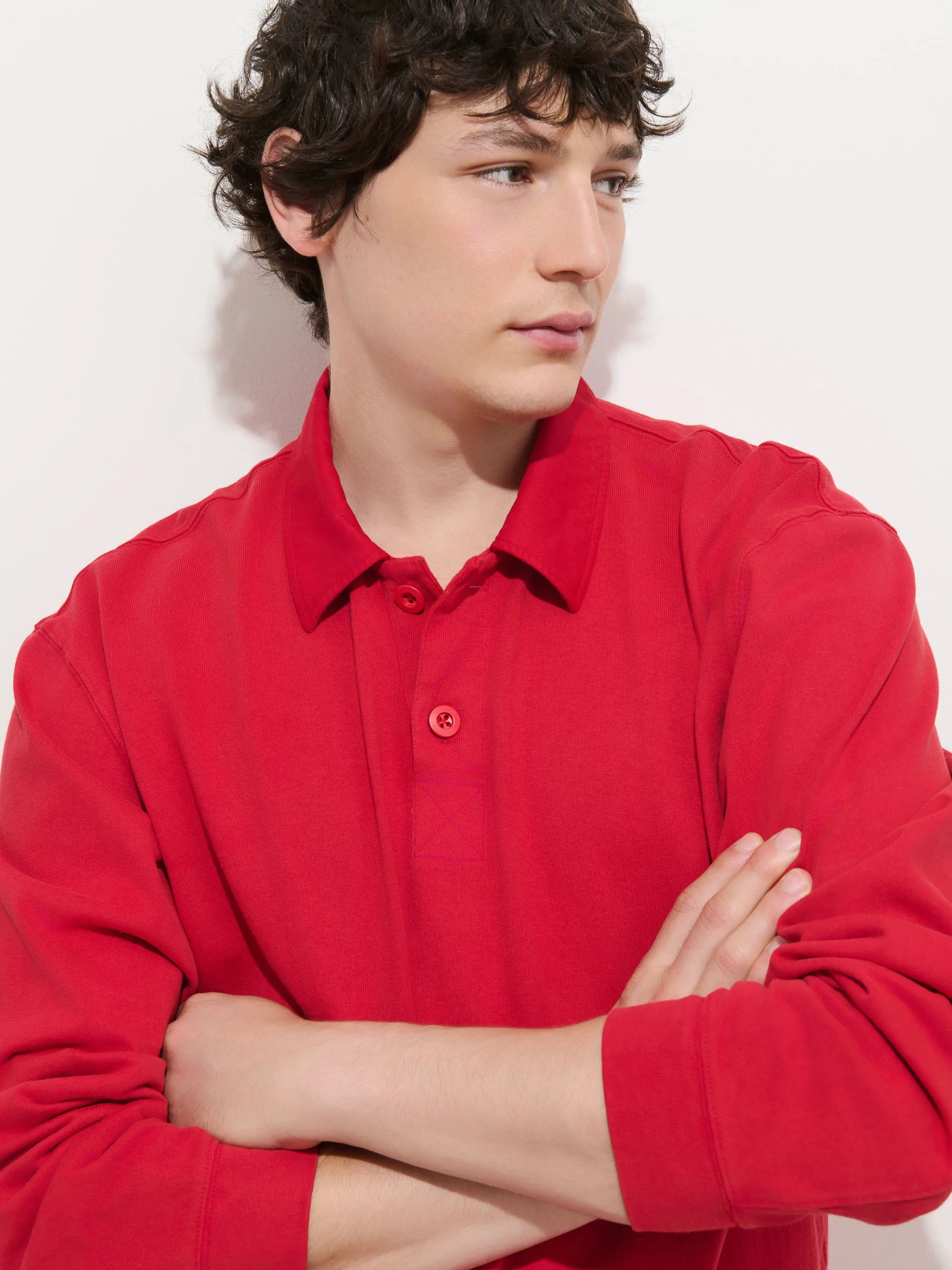 Garment Dyed Rugby Shirt In Cotton Jersey sold by Alex Mill product image thumbnail 5