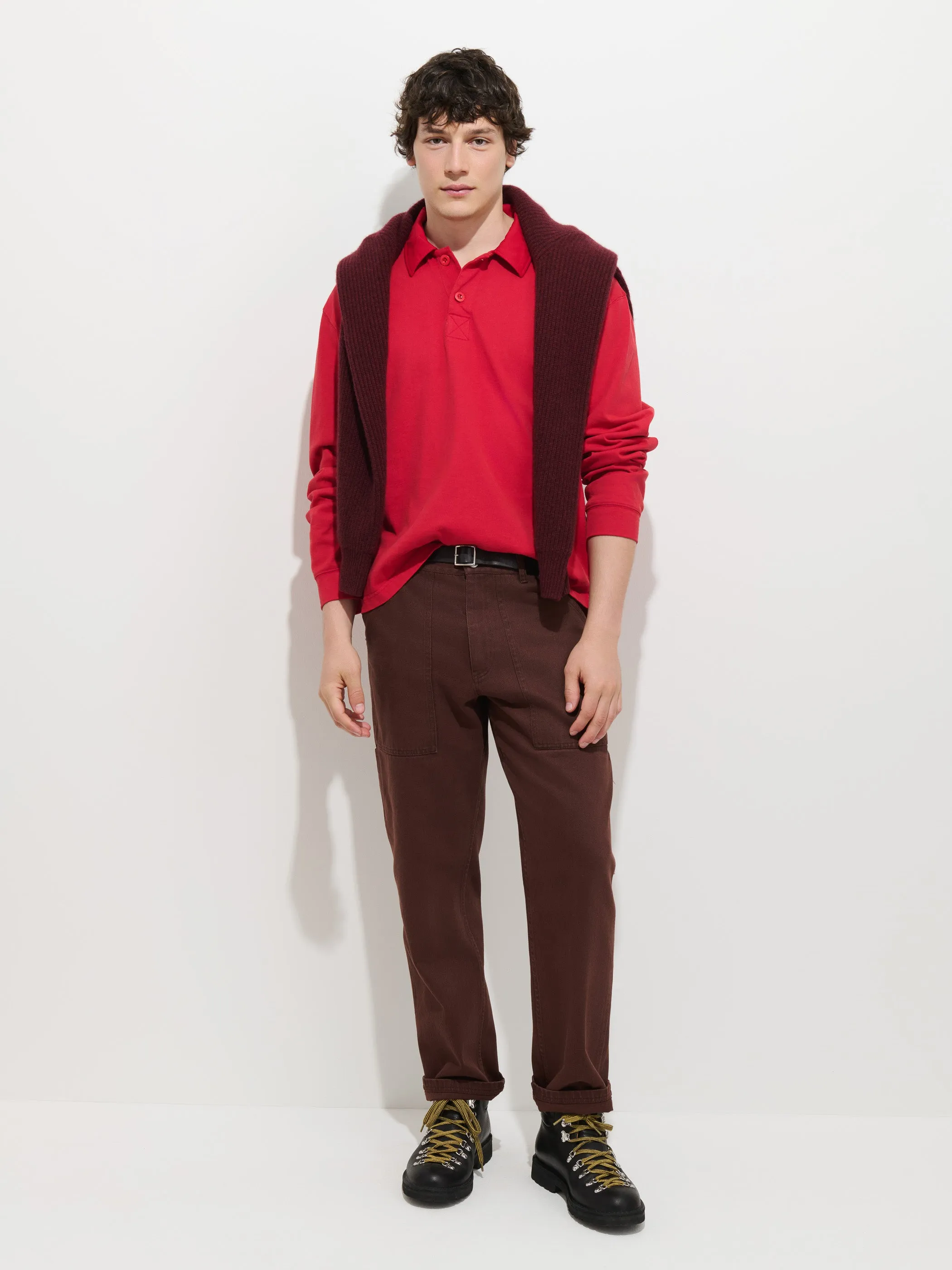 Garment Dyed Rugby Shirt In Cotton Jersey sold by Alex Mill product image thumbnail 3